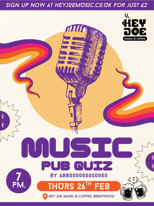 Music Quiz Night - Thurs 26th Feb