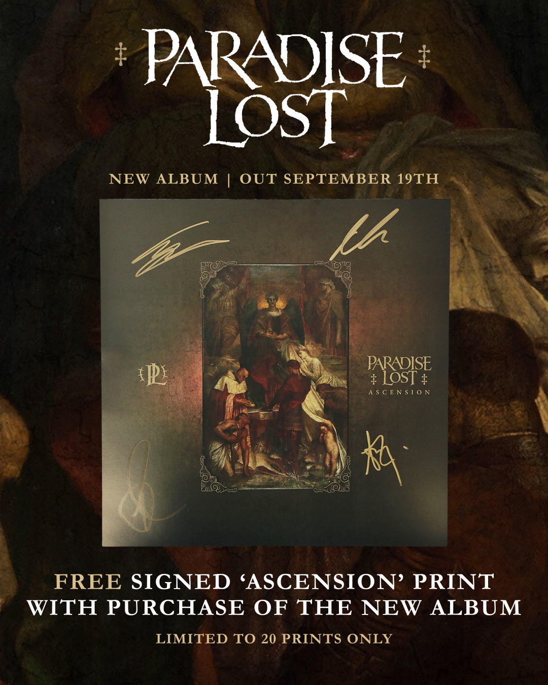 Paradise Lost - Ascension + signed print